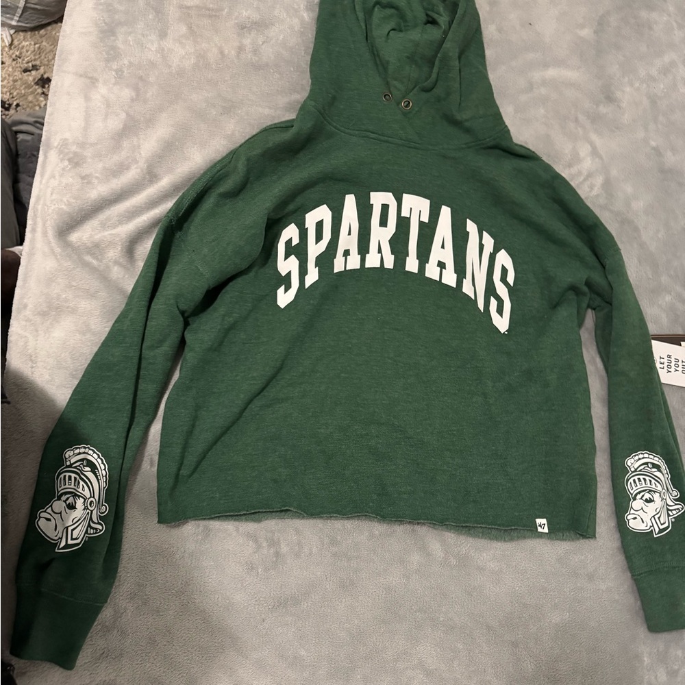 47 Green Spartans Women's Cowl Neck Sweater